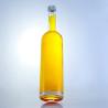 Buy cheap Customized Logo 700ml 750ml High Flint Round Shape Glass Bottle with Screw Top Finish from wholesalers