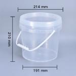 5000ML Round Plastic Packaging Water Bucket Container for Food Grade and Custom