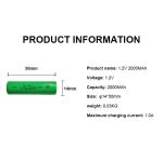 Rechargeable Ni-Mh 1.2v 2000mah Battery Fast Charge Storage Type