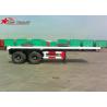 Buy cheap 2- Axis 40 Foot Flat Deck Semi Trailer Baffle 8 Tires 13T FUWA Axles In Yellow from wholesalers