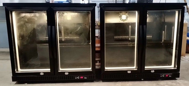 150L Glass Door Fan Cooling Under Counter Back Bar Refrigerator Cooler