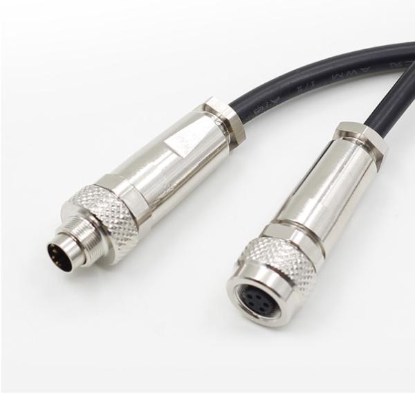 M9 Metal Conne Male Female Waterproof Connector Shielded Metal Straight Angle