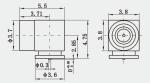 Brass PCB Mount Full Detent RF Connector SSMP Male Right Angle