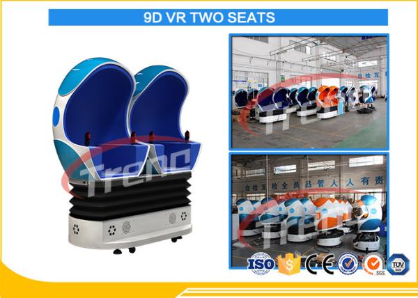 Multi Players Interactive 9D Cinema Simulator 2 Seats 360 Degree Motion With