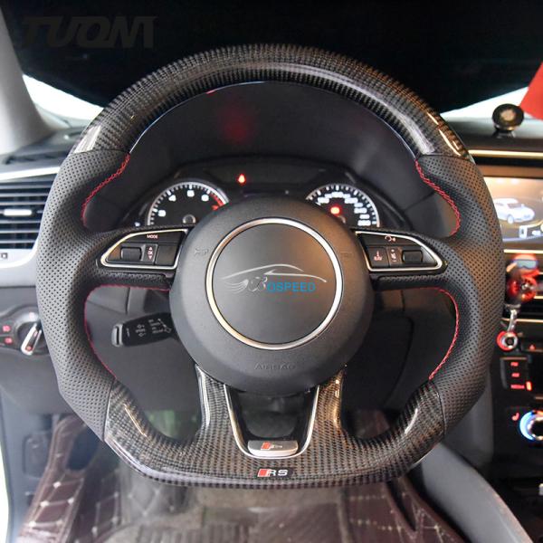 Buy cheap Audi Q3 Q5 Carbon Fiber Leather Steering Wheel Buttons Customized from wholesalers