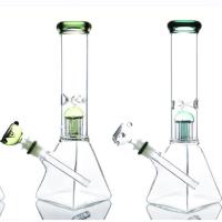 Buy cheap Quadrilateral 10 Inch Glass Hookah Shisha Bottle Bottom Mushroom Filter Glass product