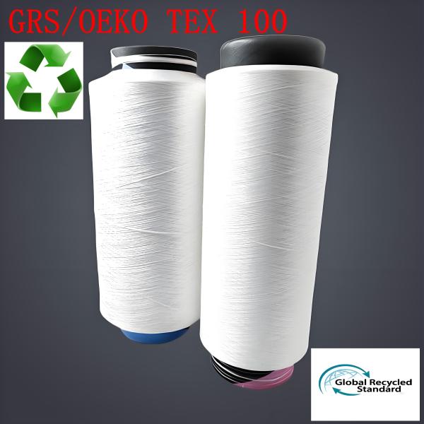 Buy cheap Full Dull GRS Polyester Filament Bright POY Yarn 30-600D 36-576F from wholesalers