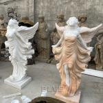 Marble Angel Statue Sculpture Natural Stone Life Size Hand Carved Modern Outdoor