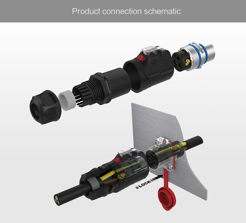 2018 New Products Multicore XLR Female Plug and Male Socket 3 Pin Wire Connector for Medical Equipment and LED Lighting