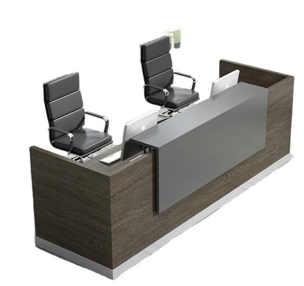 Buy cheap Wooden Light Luxury Office Counter for Business Reception and Beauty Salon Front Desk from wholesalers