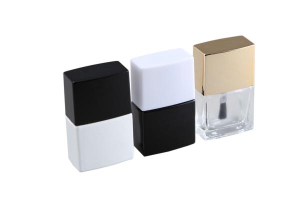 Buy cheap Clear Empty Glass Nail Polish Bottles , 12ml Empty Square Nail Polish Bottles from wholesalers