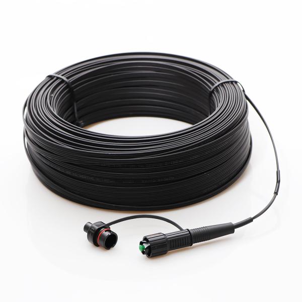 Buy cheap FTTH Outdoor Drop Cable MINI SC/APC Simplex SM G657A1 Fiber Optic Pigtail 100m from wholesalers