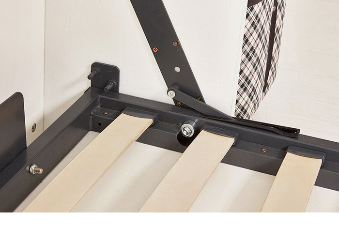 Single Vertical Hidden Storage Wall Mounted Bed Mechanism