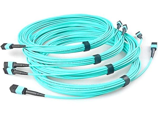 Buy cheap Fiber Optical MTP MPO Patch Cable , Blue 8 Core Multimode Fiber Optic Cable from wholesalers
