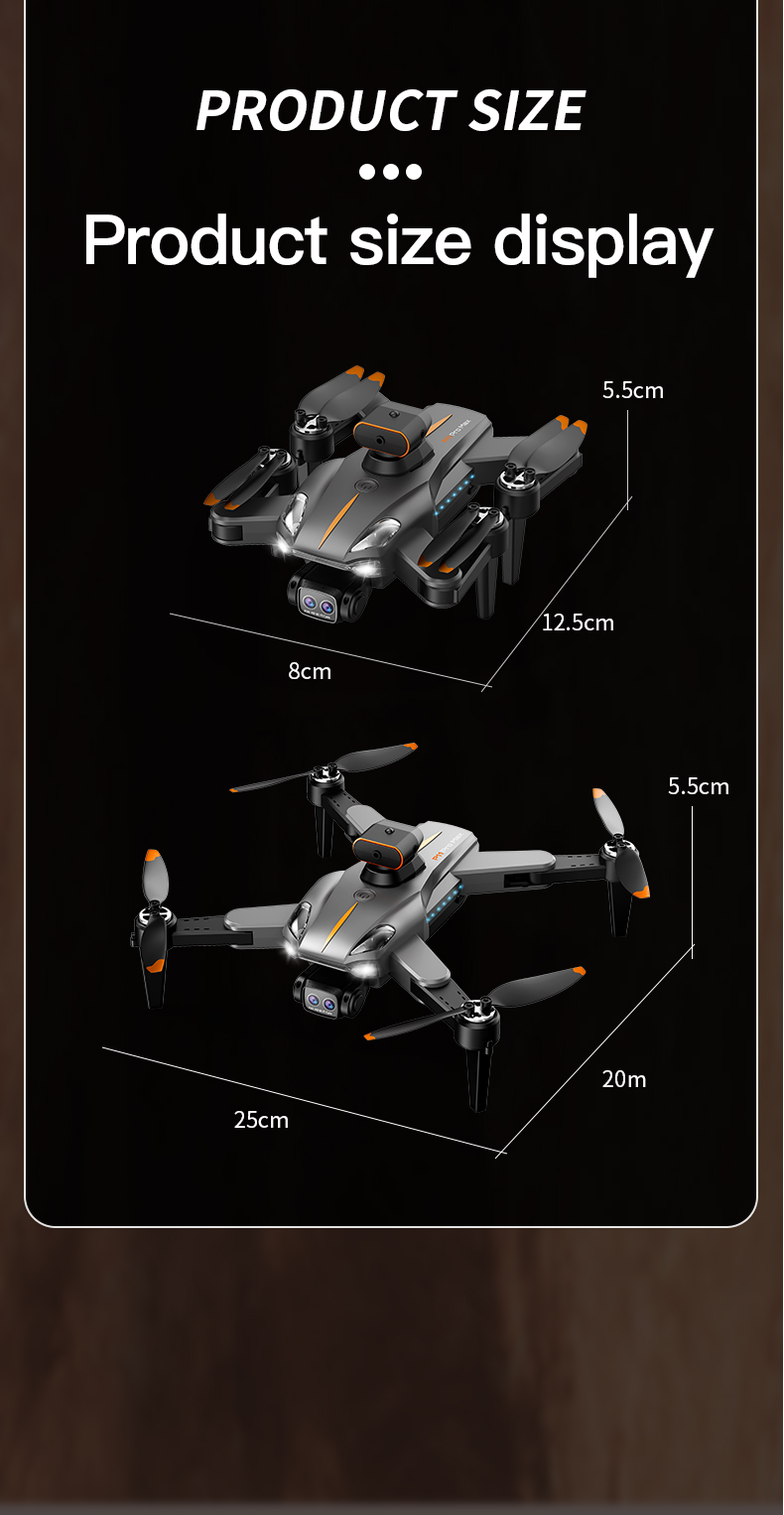 Professional P11max Wifi Drone 10-20min Maximum Flight Time Dual 8k HD Camera Obstacle Avoidance 60 Minutes Charging Time