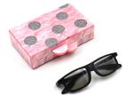 Multi Glitter Pink Dressing Acrylic Clutch Bag With Grey Dots Large Space Design