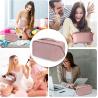 Buy cheap Leather Waterproof Multifunctional Makeup Bag With Handle And Divider For Women from wholesalers
