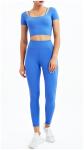 Oem Factory Manufacturer Custom Logo Women Gym Fitness Training Clothes Blue