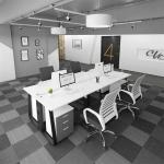 Modern Simple 4-6 Person Staff Position Combination Desk for Corporate Office