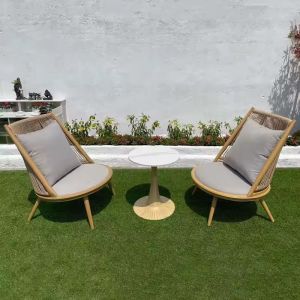 Buy cheap Unfolded Wicker Patio Chairs Weaving Rattan Garden Chairs With Cushion from wholesalers