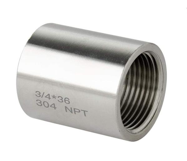 Stainless Steel 304 Pipe Coupling Fitting 3/4" x 3/4" Female Coupler Connector