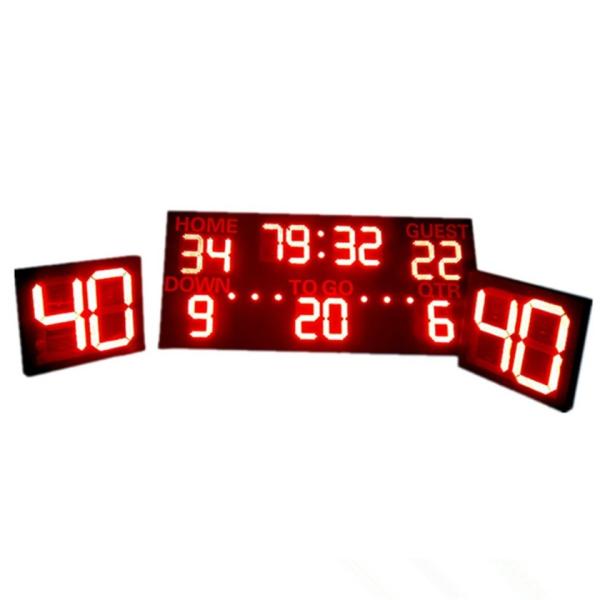 Multi - Function Sports LED Football Scoreboard With Shot Clock CE / RoHS
