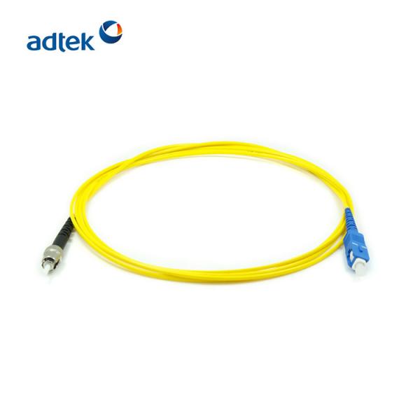 Buy cheap ST-SC/UPC Simplex 9/125 Singlemode Fiber Cable 3M PVC Yellow Fiber Patch Cord from wholesalers