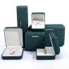 Buy cheap Hanhong Green PU Leather Velvet Jewelry Box for Customized Logo and Luxury Packaging from wholesalers