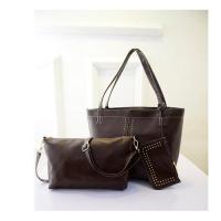 Buy cheap Retro Vintage Women's Handbag quality 3pcs in 1 set bag brown bolso blanco product