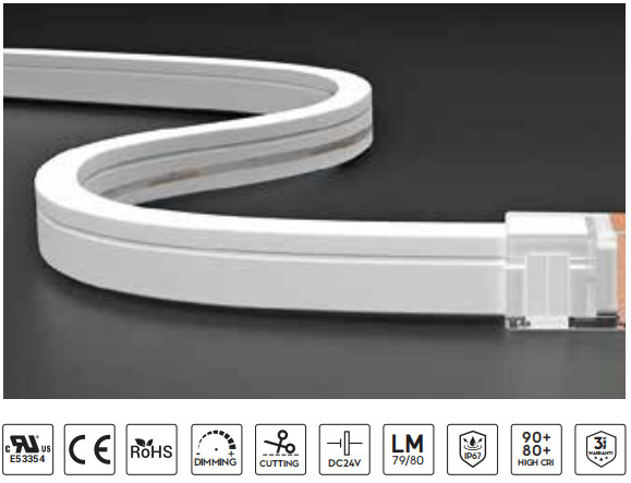 High Brightness Side Bend LED Neon Flex Light CV / DMX512 Event Neon Light