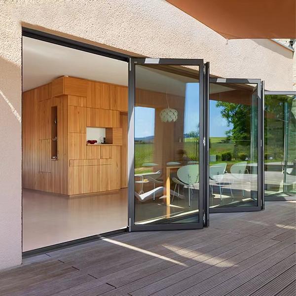 Buy cheap Horizontal Opening Aluminium Folding Door Aluminum Exterior Bifold Doors from wholesalers