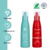 Buy cheap 150ml Red/Blue cylindrical smooth with Red/Blue pump for shampoo lotion bottle from wholesalers