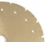 Circular Shape Synthetic Diamond Cutting Blade V Slot For Limestone / Soft Stone