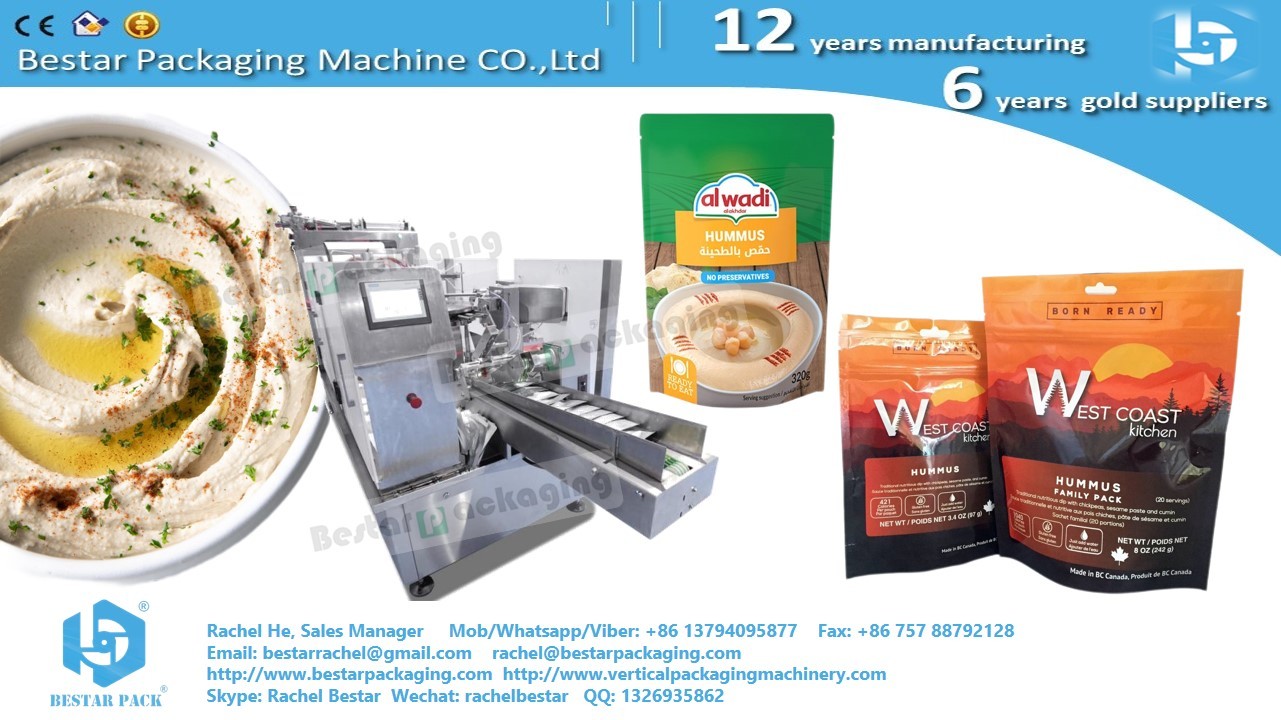 Wine meal viscous products without any fluidity automatic measuring and packaging doypack machine