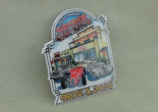 Buy cheap Brass Stamped Soft Magnet Fridge Souvenir Badge , Customized Metal Car Emblem from wholesalers