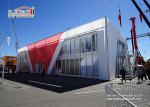 Trade Show Exhibition Two Floor Tent Cube Structure With Thermo PVC Roof Cover