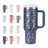 Buy cheap Eco Friendly 40 Oz Stainless Steel Tumbler With Handle Insulated Simple Modern Leopard Tumbler 1200ml Portable Large Capacity Fits Most Car Cupholders from wholesalers