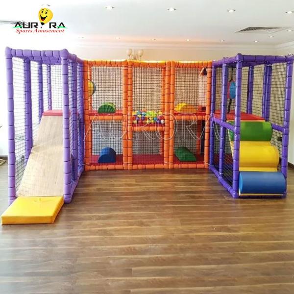Buy cheap Small Soft Indoor Play Area Equipment Kids Play Room Area Games Mcdonalds Purple from wholesalers
