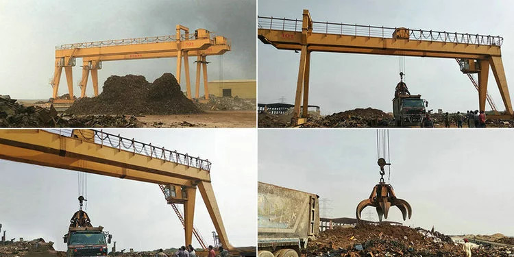Cabin Control Span 20m Double Beam Gantry Crane Lifting Materials