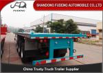 Tri Axle 20 Foot Flatbed Trailer , 40ft / 45ft Flatbed Heavy Duty Trailer