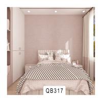 Buy cheap Smoke Proof Pink Fabric Wall Paper For Girls Peel Off Stick Textured Fabric product