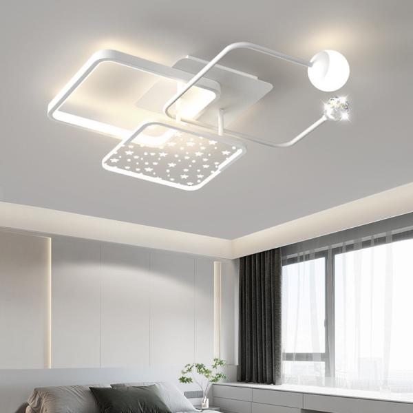 Buy cheap Modern Minimalist White Square Ceiling Light Atmosphere Household Bedroom Star Ceiling Lights(WH-MA-289) from wholesalers