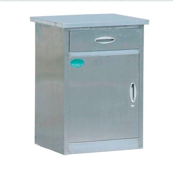 Buy cheap Stainless Steel Hospital Bed Accessories Bedside Tables Tool Cabinet With Shelf from wholesalers
