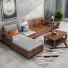 Buy cheap Teak Solid Wooden 7 Seater Sofa Set Modular Lounge With Leather Upholstery from wholesalers