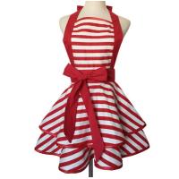 Buy cheap Stripes Cotton Apron Convenient Comfortable Wear Cute Pretty Plus Size Vintage product