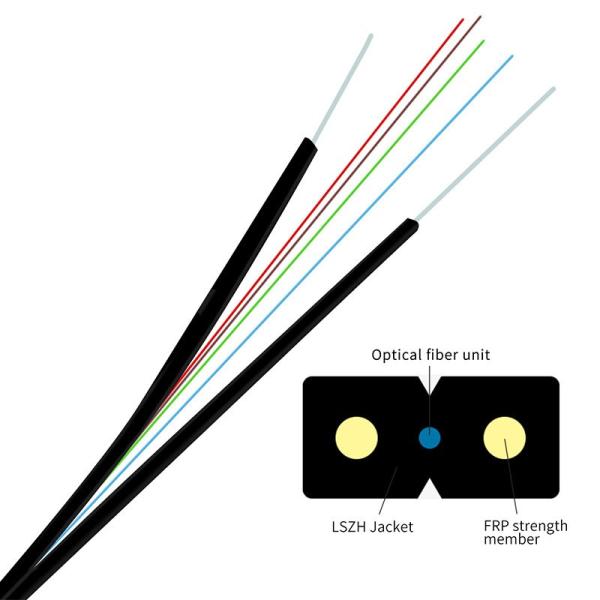Buy cheap A2 Flat Fiber Optic Indoor FTTH Drop Cable G652D G657a1 1-12 Core from wholesalers