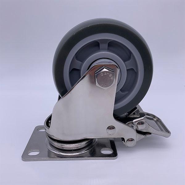 Buy cheap Stainless Steel Fork PU Tread Locking Caster 75mm 100kg Load from wholesalers