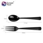 China Manufacturers Supplies disposable plastic black cutlery set for food