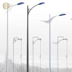 Tapered Octagonal Galvanized Steel Street Light Pole Steel Lamp Pole