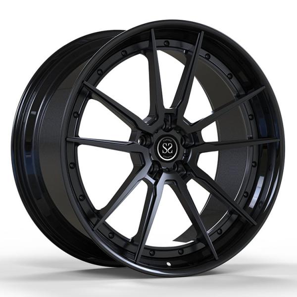 Buy cheap Matt Black 2-PC Bolt Style 5x112 5x130 Luxury Cars Prosch 991 Auid RS6 from wholesalers
